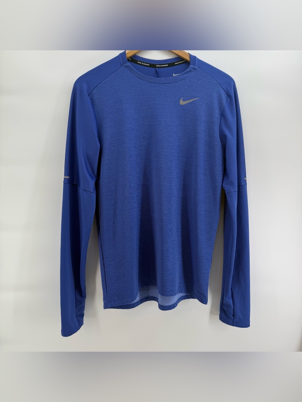 Men's Nike Dri-Fit Blue Long Sleeve Running Top S